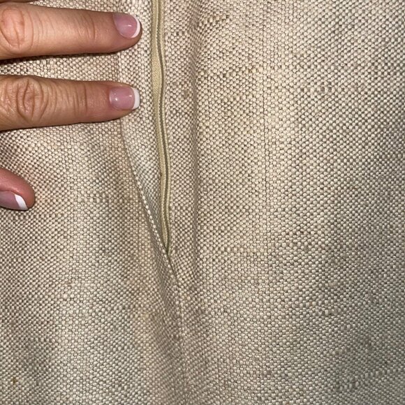 Bill Atkinson Vintage Womens Skirt Size 10 Beige A Line Midi Pockets Classic - Picture 6 of 12